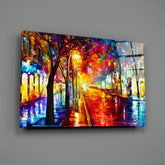 Lighted Street Glass Wall Art.